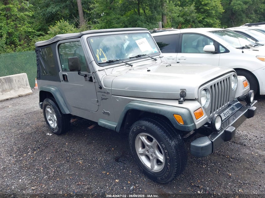 2000 Jeep Wrangler Sport grey other gasoline 1J4FA49S5YP768413 photo #1