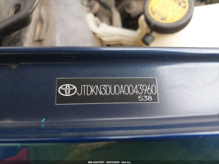 2010 Toyota Prius Iii VIN: JTDKN3DU0A0043960 Lot: 42447257