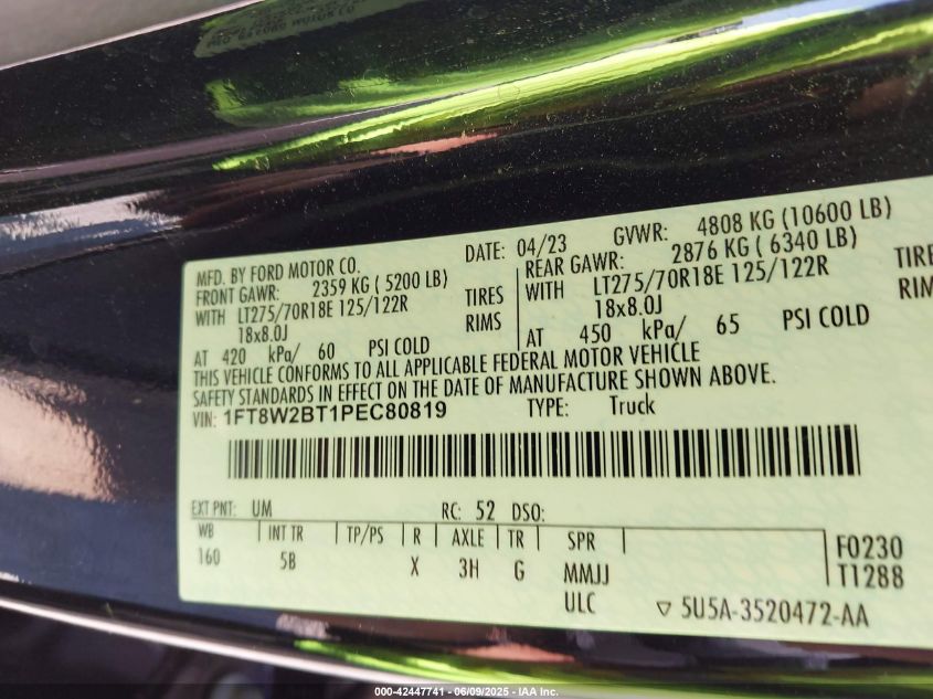 2023 Ford F-250 - 1FT8W2BT1PEC80819