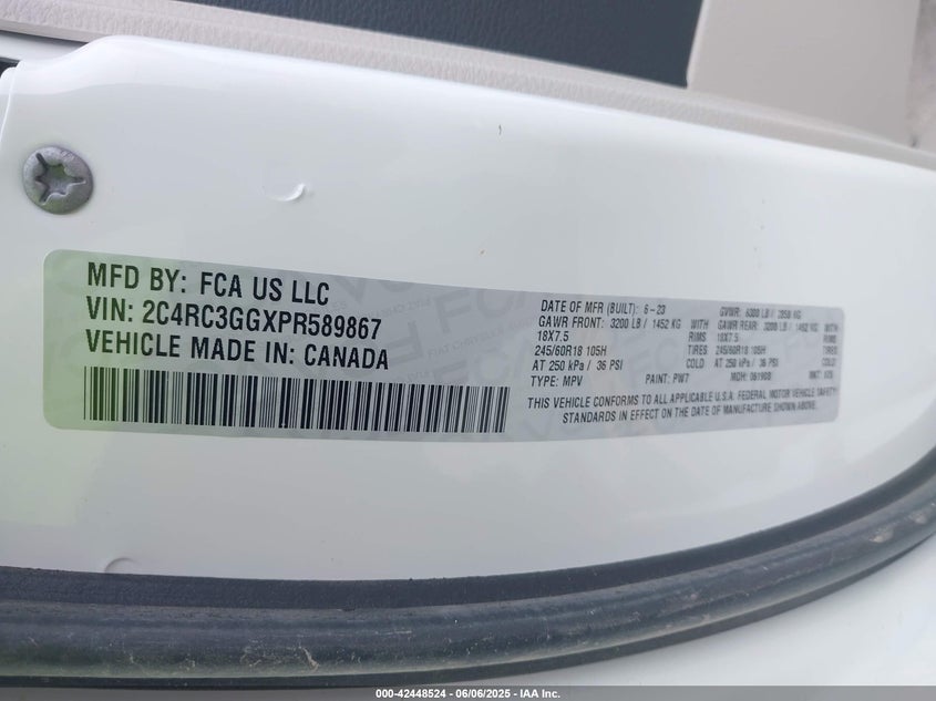 2023 CHRYSLER PACIFICA LIMITED AWD - 2C4RC3GGXPR589867