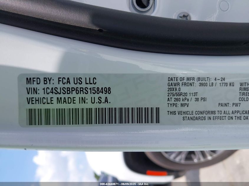 2024 Jeep Wagoneer - 1C4SJSBP6RS158498