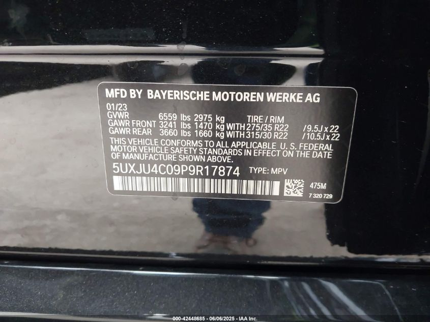 2023 BMW X5 - 5UXJU4C09P9R17874