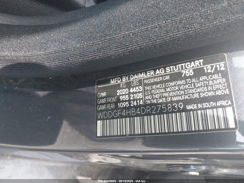 2013 MERCEDES-BENZ C 250 LUXURY/SPORT - WDDGF4HB4DR275839