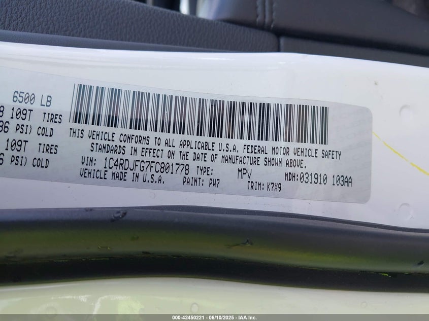 2015 DODGE DURANGO SPECIAL SERVICE - 1C4RDJFG7FC801778