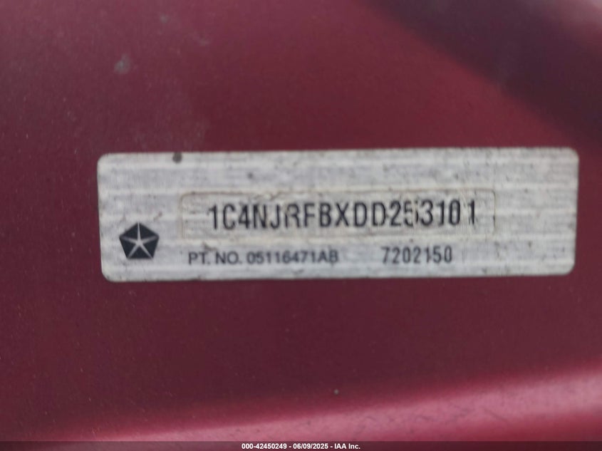 2013 JEEP PATRIOT LATITUDE - 1C4NJRFBXDD253101