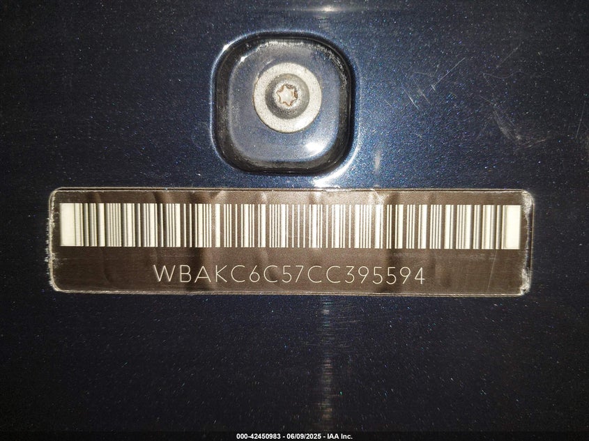 2012 BMW 750I VIN: WBAKC6C57CC395594