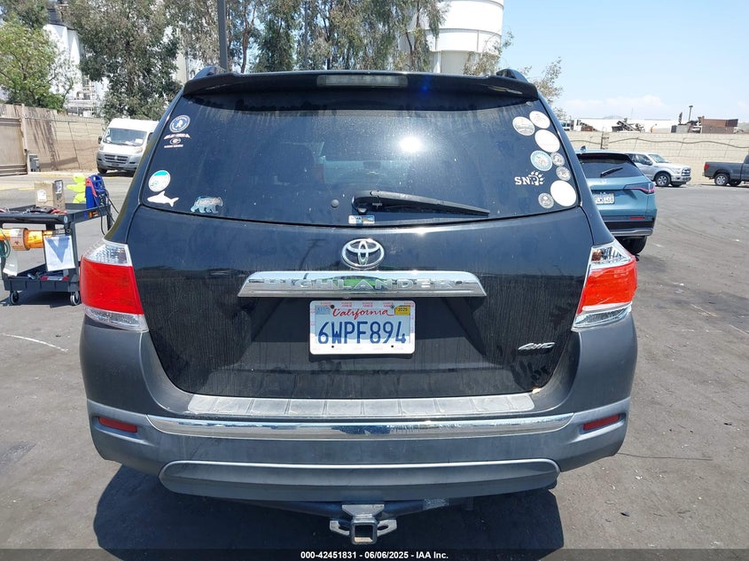 2012 TOYOTA HIGHLANDER VIN: 5TDDK3EHXCS166619