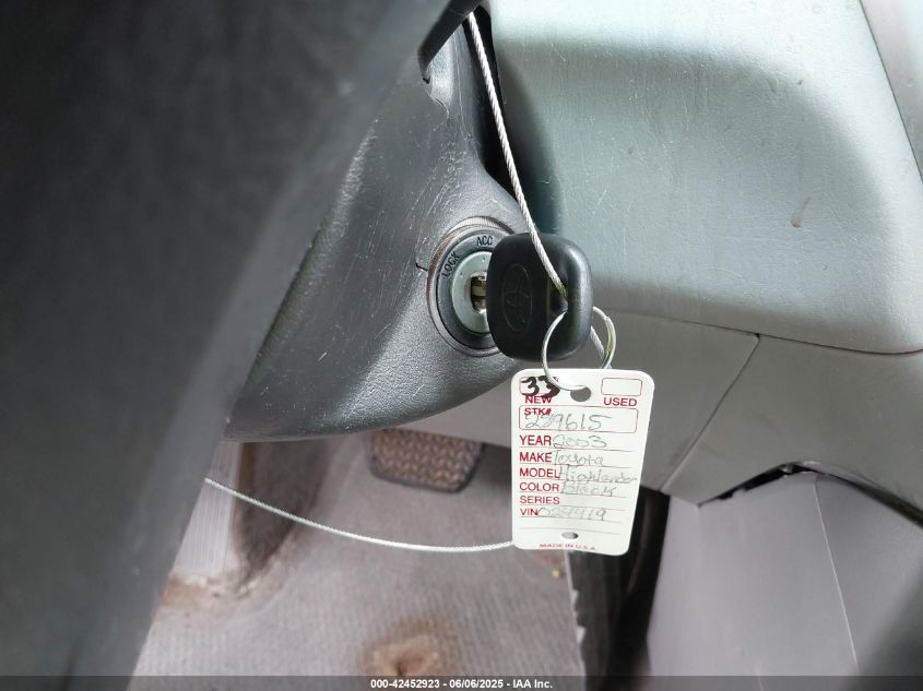 2004 Toyota Highlander Limited V6 VIN: JTEEP21A440024419 Lot: 42452923