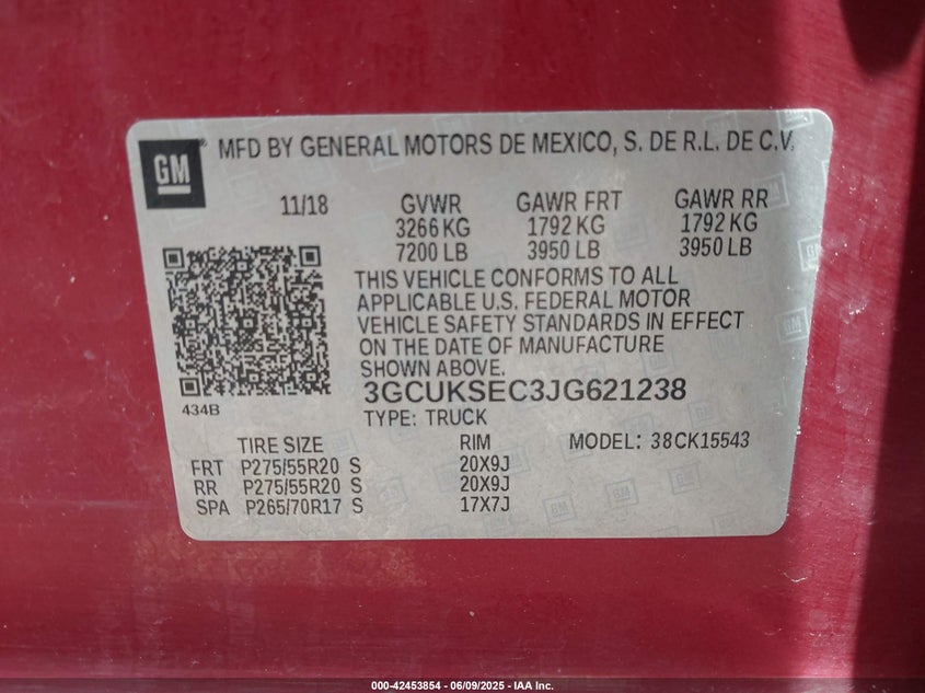 2018 CHEVROLET SILVERADO 1500 2LZ - 3GCUKSEC3JG621238