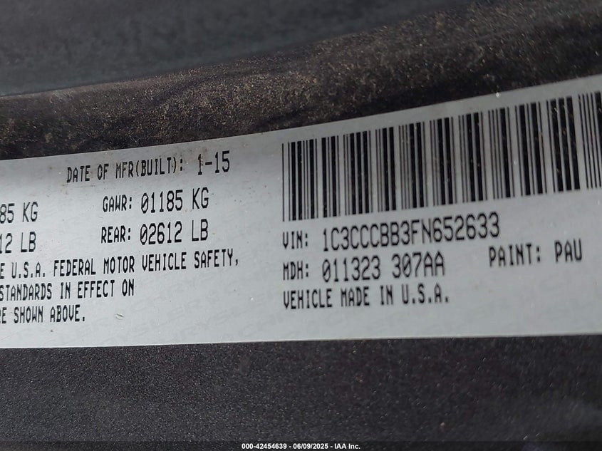 2015 CHRYSLER 200 S - 1C3CCCBB3FN652633