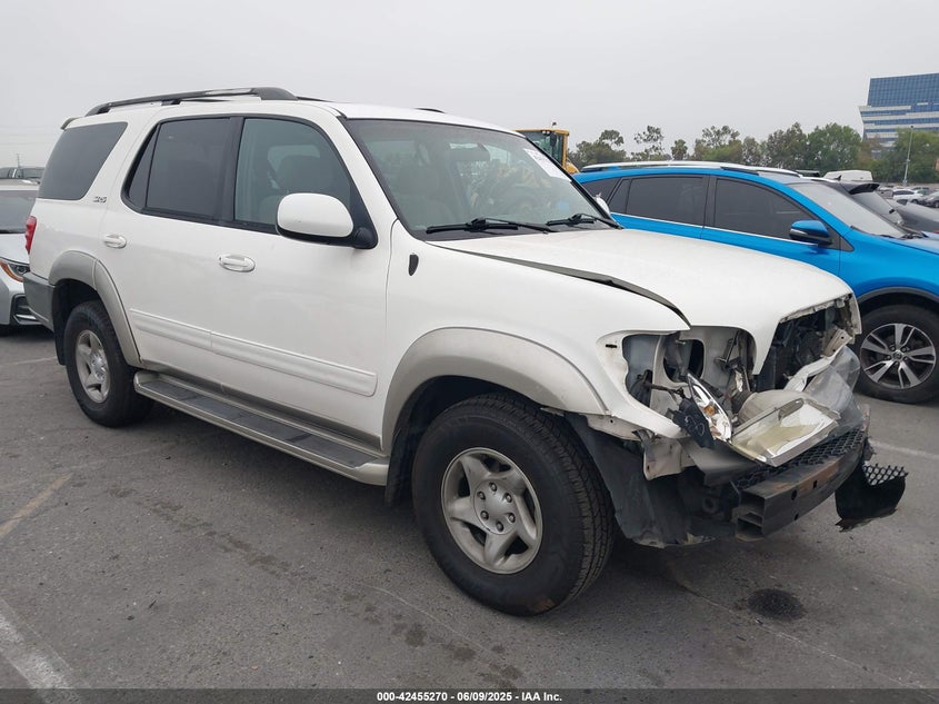 2002 Toyota Sequoia Sr5 V8 white other gasoline 5TDZT34AX2S109102 photo #1