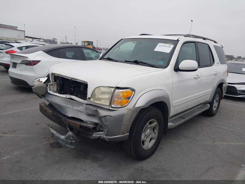 2002 Toyota Sequoia Sr5 V8 white other gasoline 5TDZT34AX2S109102 photo #3