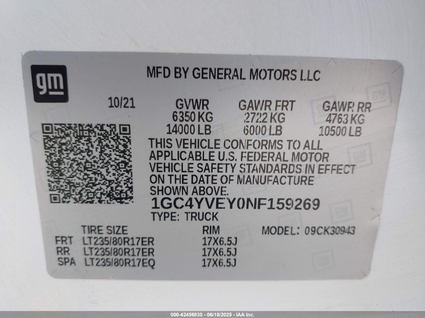 2022 Chevrolet Silverado 3500hd - 1GC4YVEY0NF159269