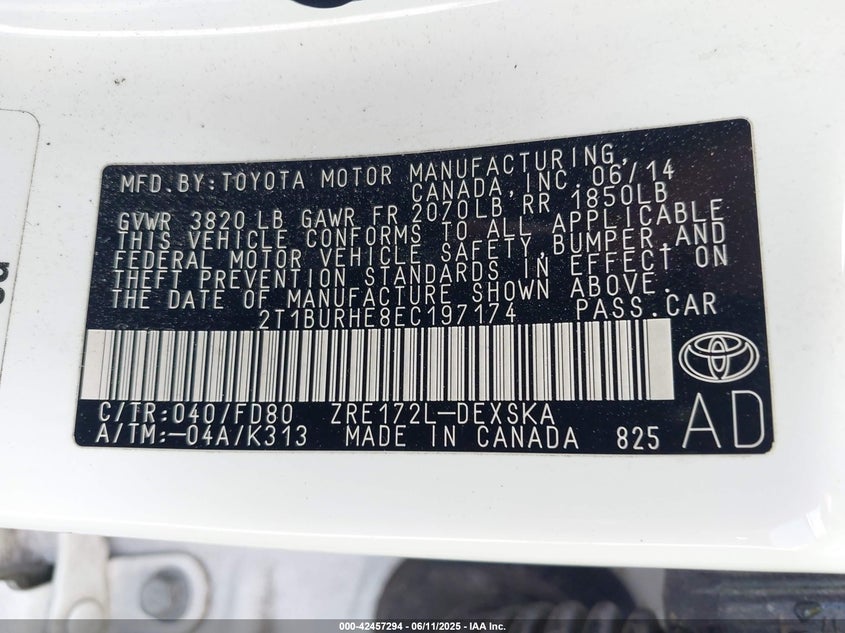 2014 TOYOTA COROLLA S - 2T1BURHE8EC197174