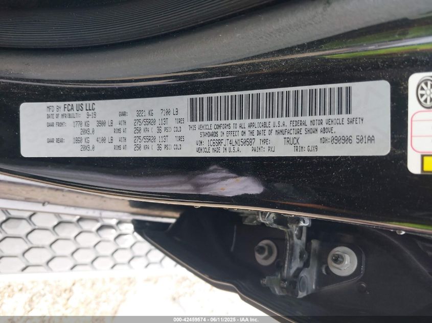 2020 Ram 1500 - 1C6SRFJT4LN150587