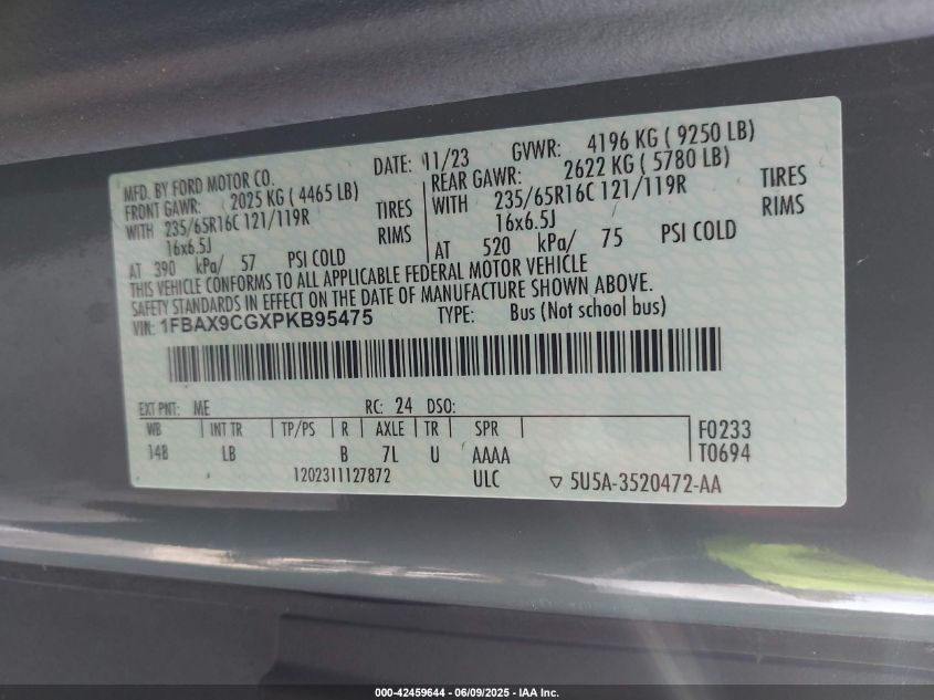 2023 Ford Transit-350 - 1FBAX9CGXPKB95475