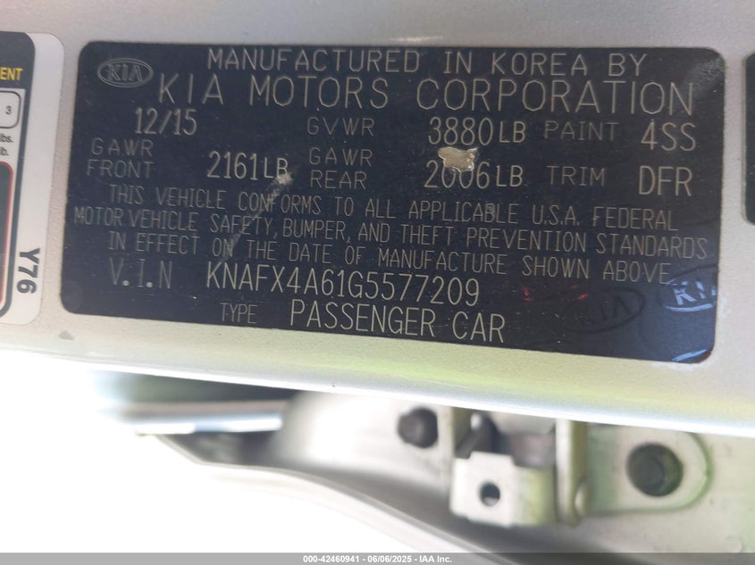 2016 KIA FORTE LX - KNAFX4A61G5577209