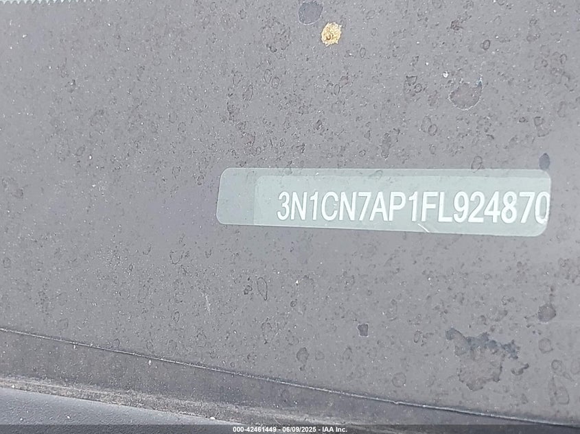 2015 NISSAN VERSA 1.6 S - 3N1CN7AP1FL924870
