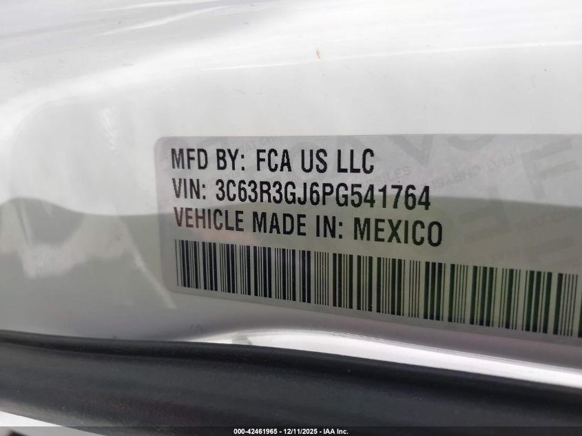 2023 Ram 3500 Tradesman 4X4 8' Box VIN: 3C63R3GJ6PG541764 Lot: 42461965