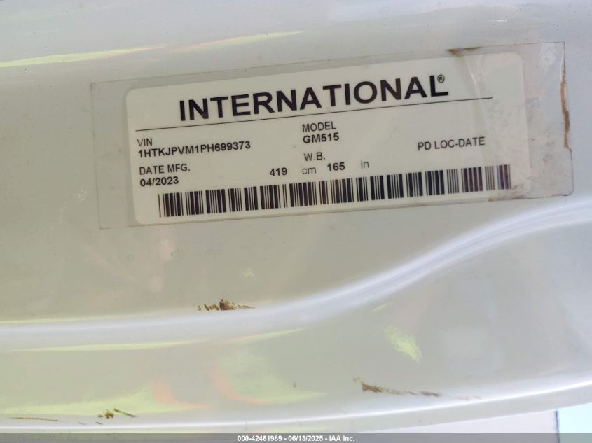 2023 Chevrolet Silverado Md Work Truck VIN: 1HTKJPVM1PH699373 Lot: 42461989