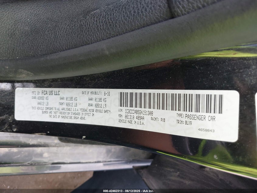 2016 CHRYSLER 200 LIMITED PLATINUM - 1C3CCCAB5GN191308