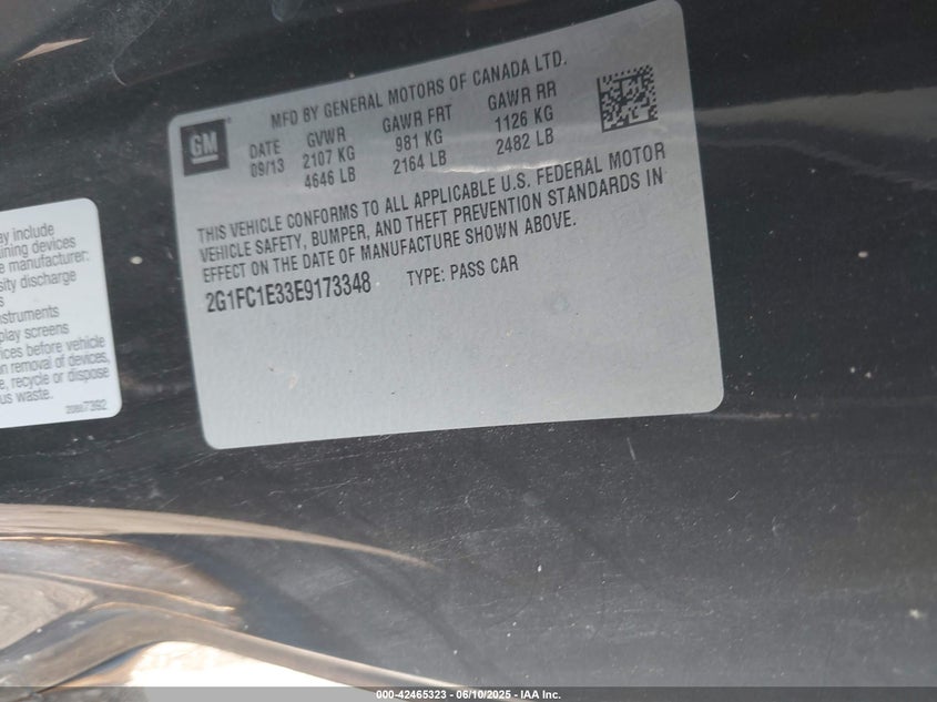 2014 CHEVROLET CAMARO 2LT - 2G1FC1E33E9173348