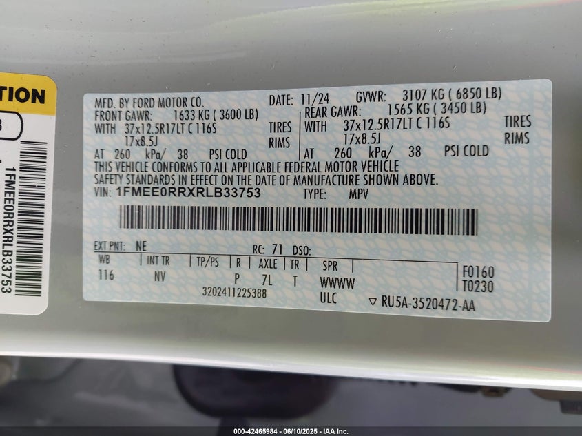 2024 FORD BRONCO RAPTOR - 1FMEE0RRXRLB33753