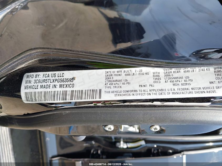 2023 Ram 2500 - 3C6UR5TLXPG563595