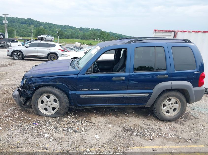 2002 Jeep Liberty Sport VIN: 1J4GL48K42W199972 Lot: 42466799