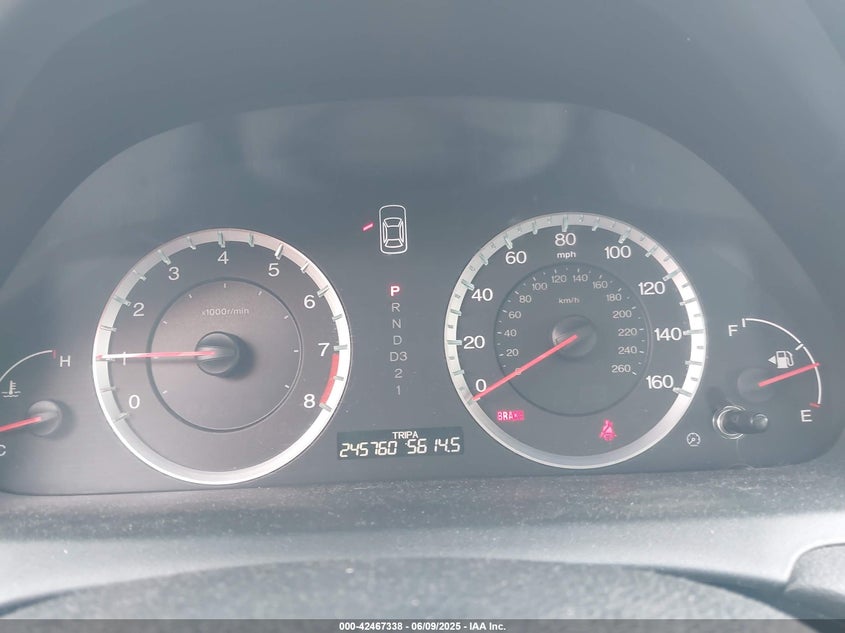 2009 HONDA ACCORD VIN: 1HGCP26819A195584