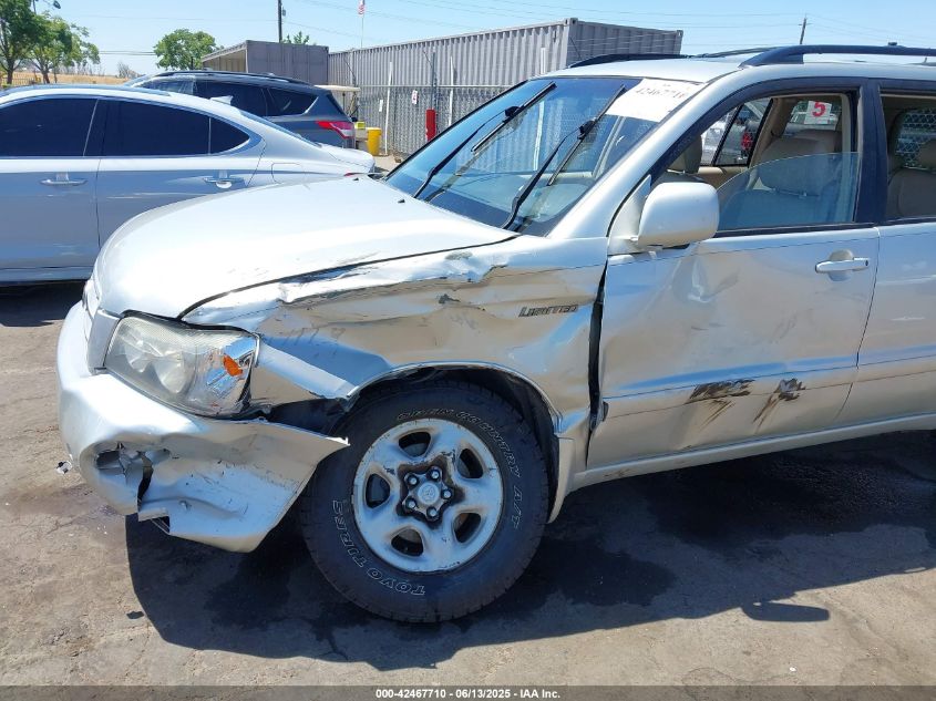 2003 Toyota Highlander Limited V6 VIN: JTEHF21A130151918 Lot: 42467710