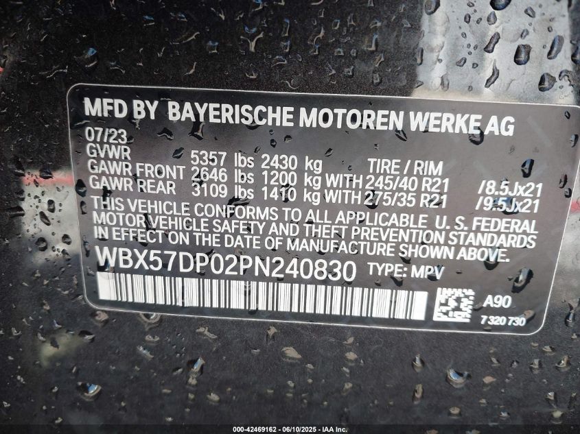 2023 BMW X3 - WBX57DP02PN240830