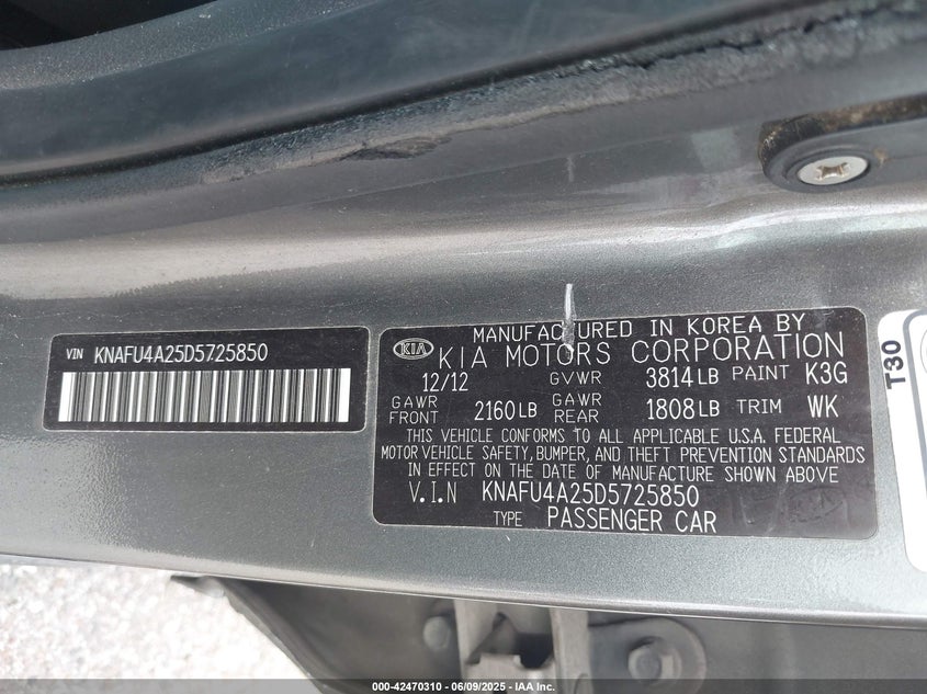 2013 KIA FORTE EX - KNAFU4A25D5725850