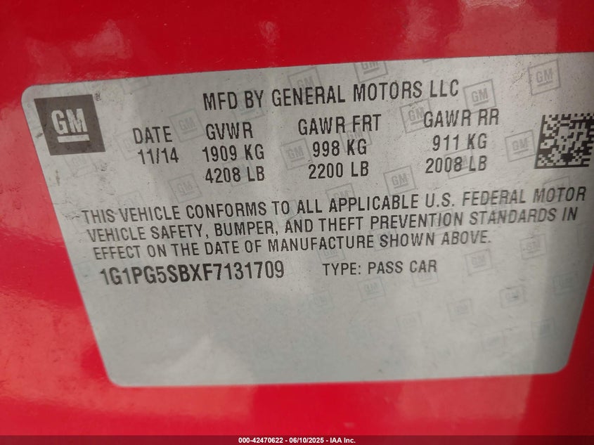 2015 CHEVROLET CRUZE LTZ - 1G1PG5SBXF7131709