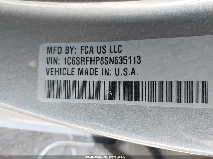 2025 Ram 1500 - 1C6SRFHP8SN635113