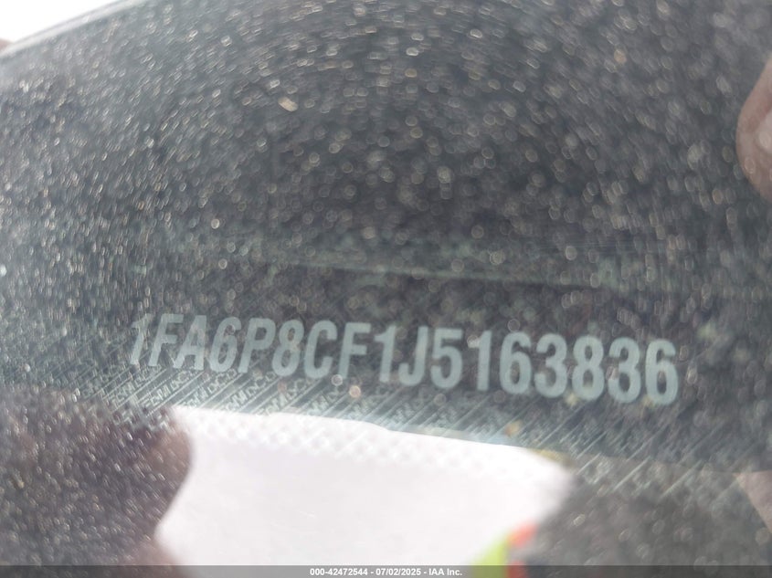 2018 FORD MUSTANG - 1FA6P8TF1J5163836