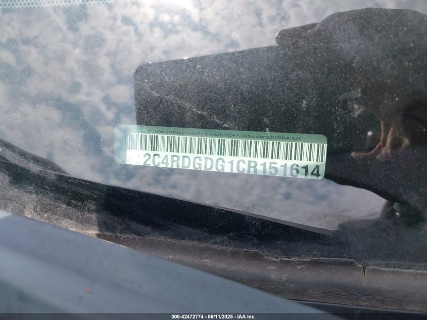 2012 Dodge Grand Caravan Crew VIN: 2C4RDGDG1CR151614 Lot: 42472774