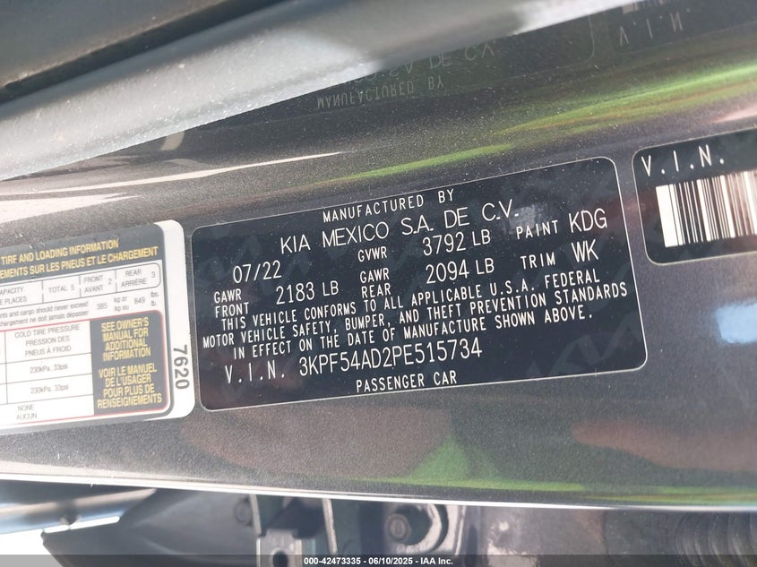 2023 KIA FORTE GT-LINE - 3KPF54AD2PE515734