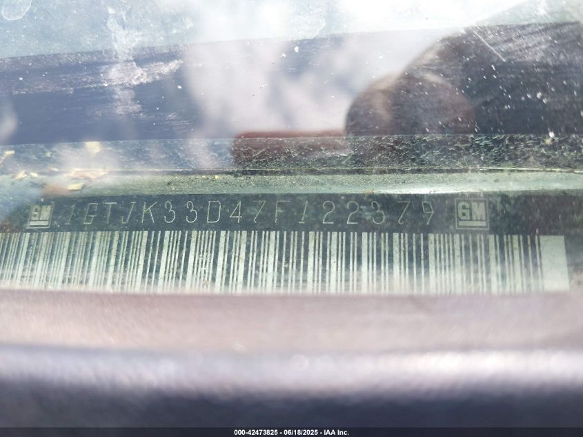 2007 GMC Sierra 3500 Classic Sl/Sle1/Sle2/Slt/Work Truck VIN: 1GTJK33D47F122379 Lot: 42473825