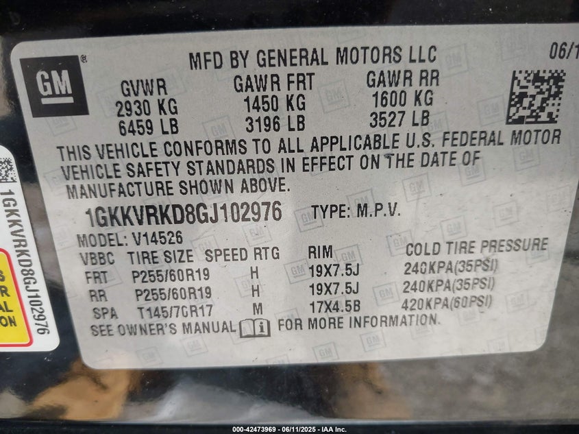 2016 GMC ACADIA SLT-1 - 1GKKVRKD8GJ102976