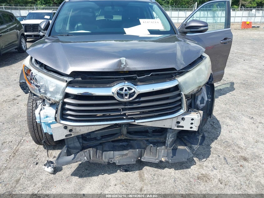 2016 TOYOTA HIGHLANDER XLE V6 - 5TDJKRFH5GS296981