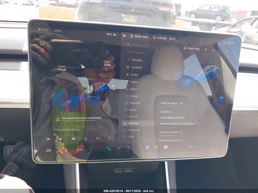2018 TESLA MODEL 3 VIN: 5YJ3E1EAXJF155759