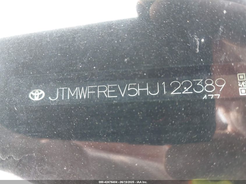 2017 Toyota Rav4 VIN: JTMWSREV0HJ122389 Lot: 42476404