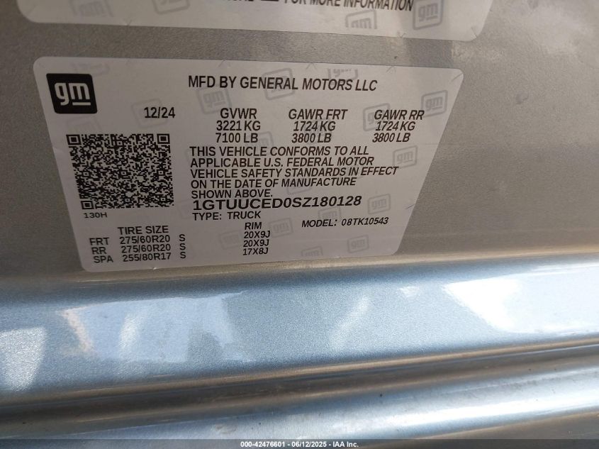 2025 GMC Sierra 1500 - 1GTUUCED0SZ180128