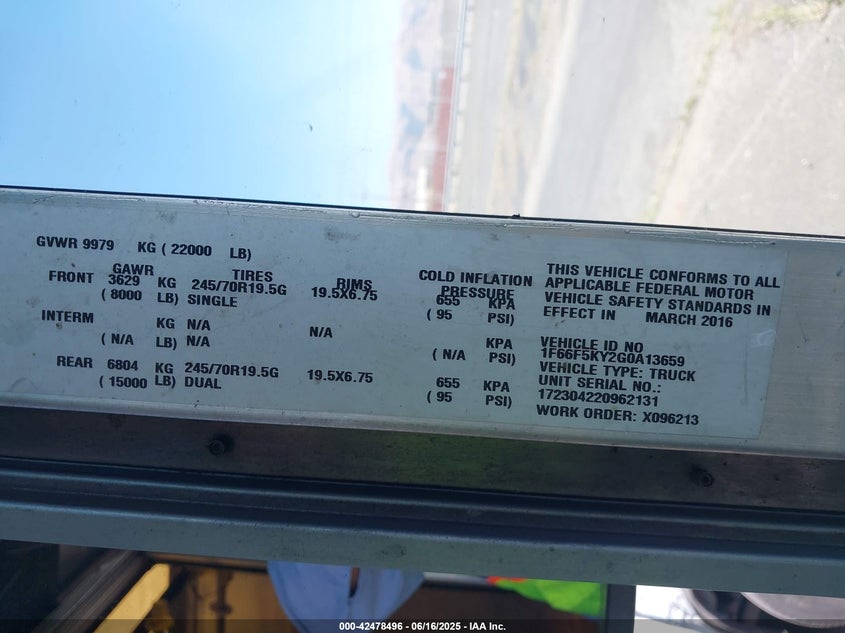1F66F5KY2G0A13659 2016 FORD  photo no. 8