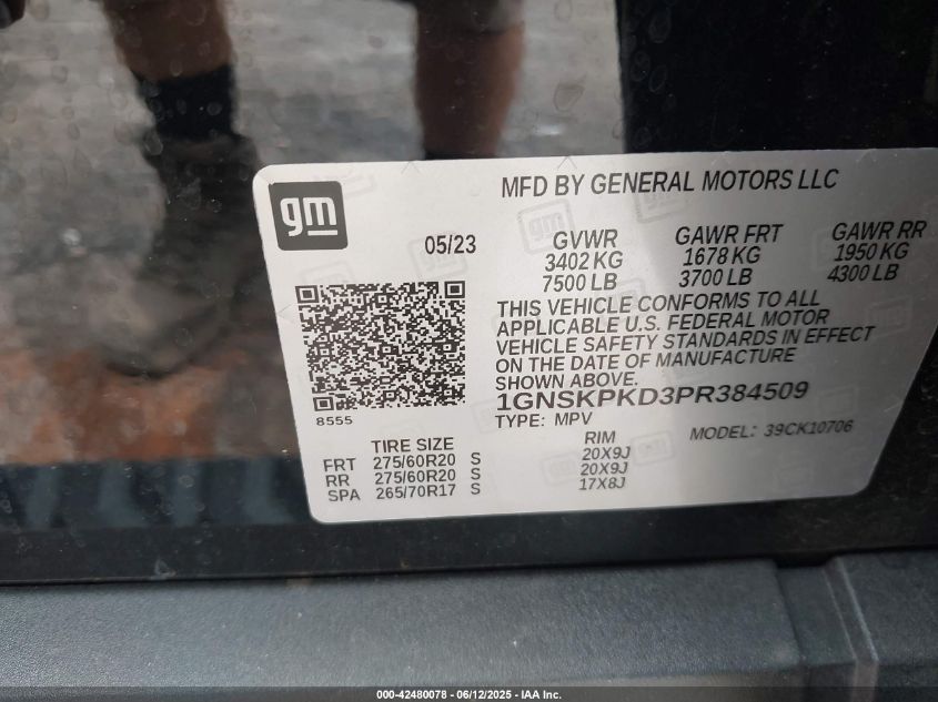 2023 Chevrolet Tahoe - 1GNSKPKD3PR384509