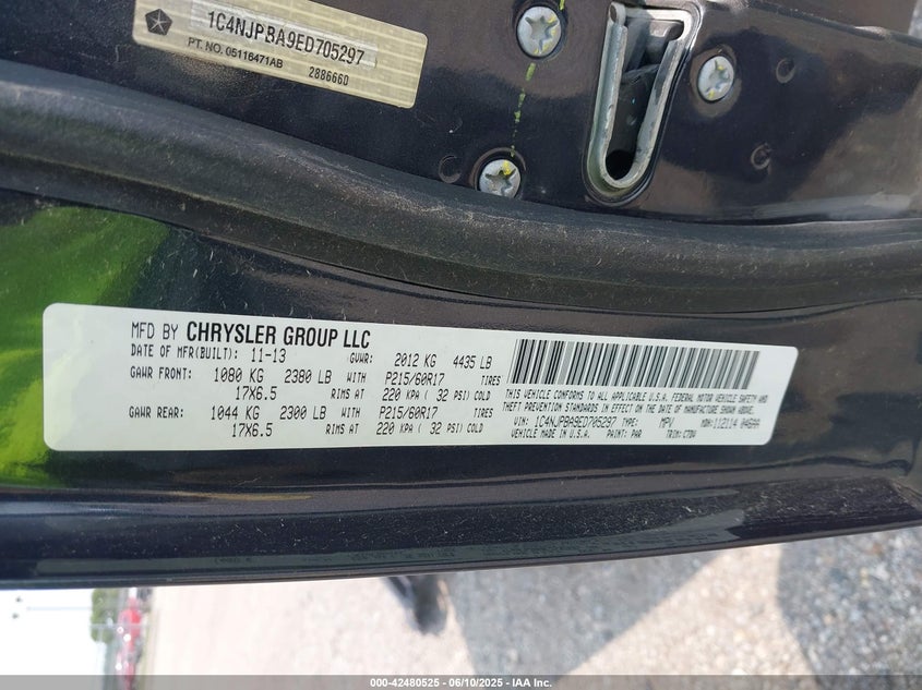 2014 JEEP PATRIOT ALTITUDE - 1C4NJPBA9ED705297