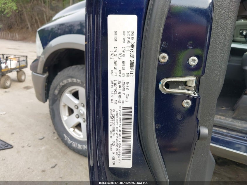 2012 RAM 1500 VIN: 1C6RD7GT5CS160685