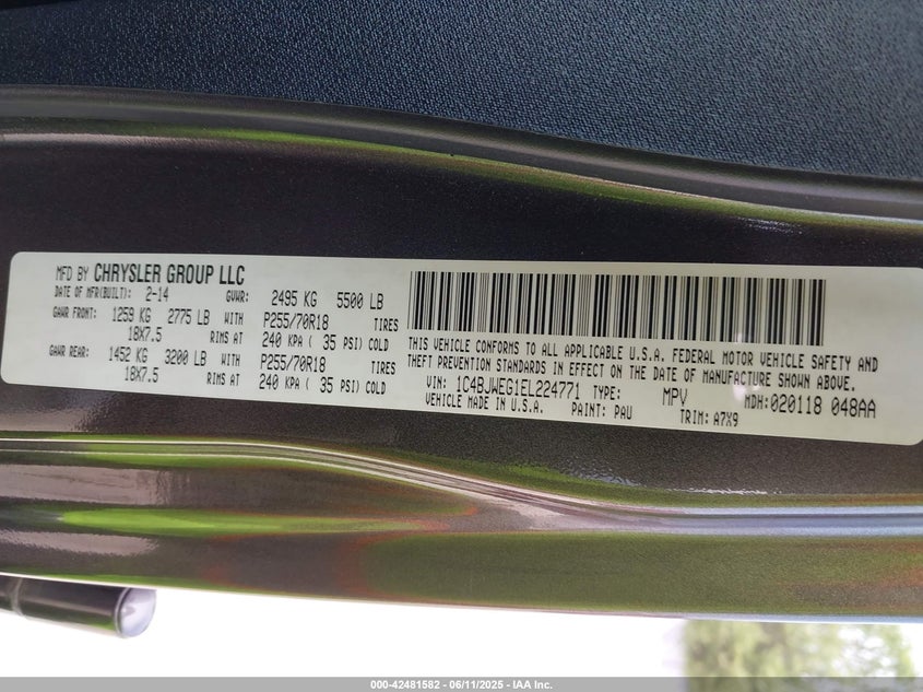 2014 JEEP WRANGLER UNLIMITED SAHARA - 1C4BJWEG1EL224771