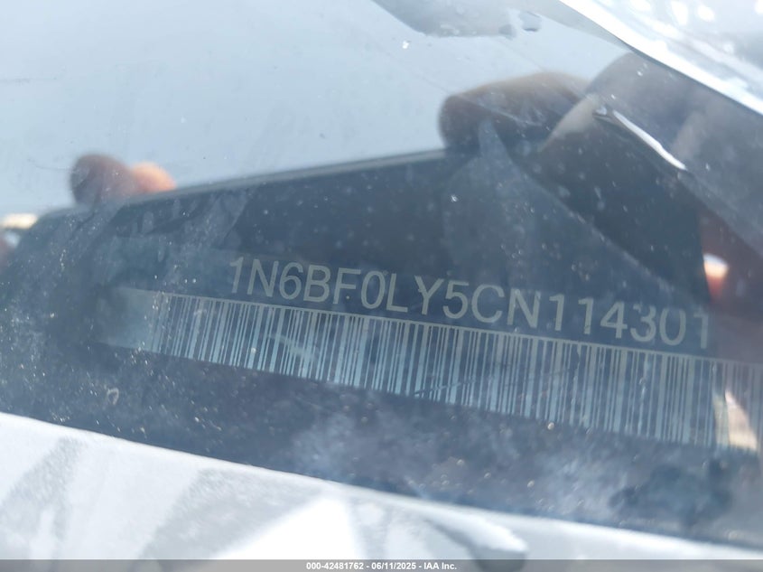 2012 Nissan Nv 2500 Nv2500 Hd Sv V6 VIN: 1N6BF0LY5CN114301 Lot: 42481762